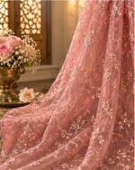 Dusty Pink Net Fabric - Image 3