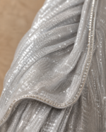 Silver Sequin Saree - Image 3